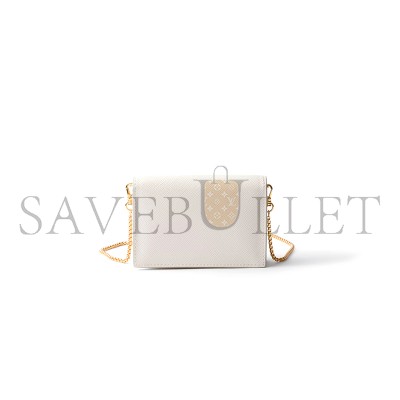 PRADA SAFFIANO LEATHER CARD HOLDER WITH SHOULDER STRAP 1MR034 (11.5*8*2.5cm)